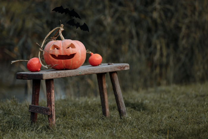 Pumpkins as Jack-O'-Lanterns