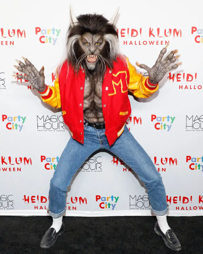 teen boy in werewolf costume