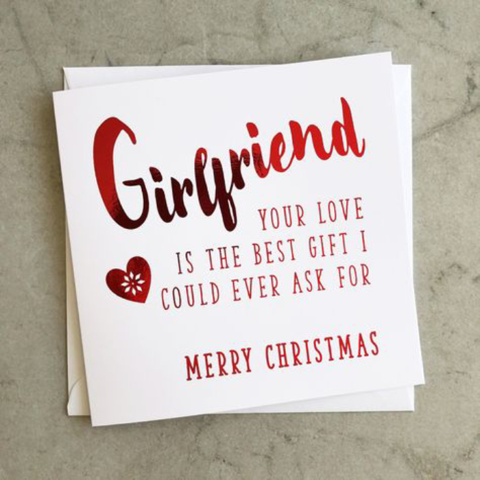 Christmas card messages for girlfriend