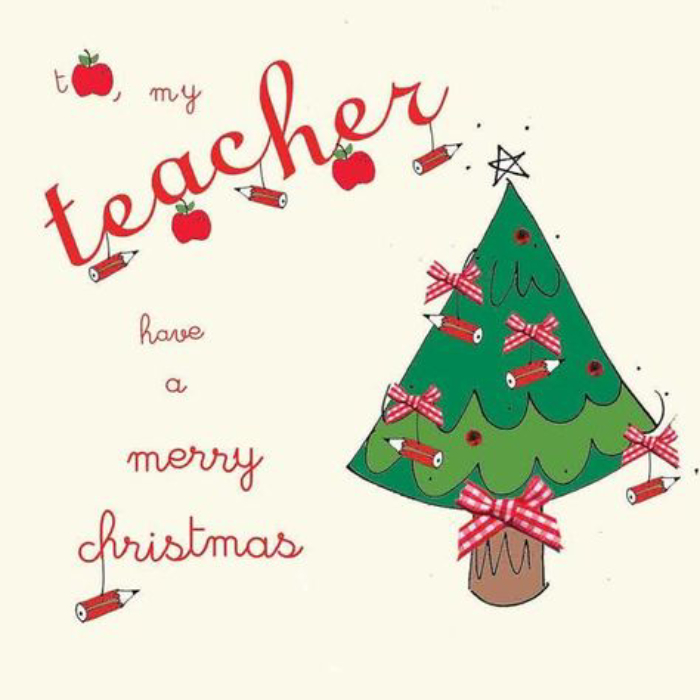 Christmas card messages for teacher