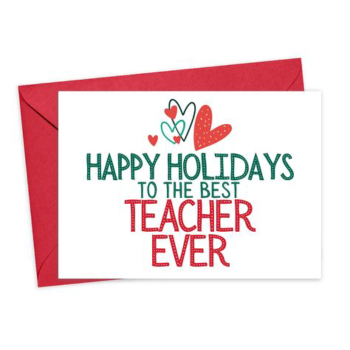 Christmas card messages for teacher