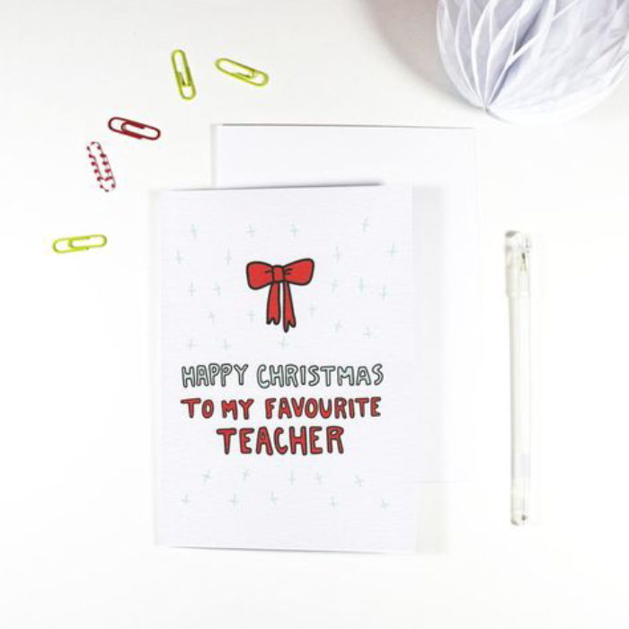 Christmas card messages for teacher