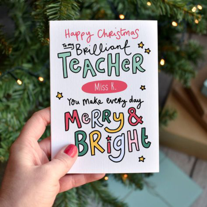 Christmas card messages for teacher