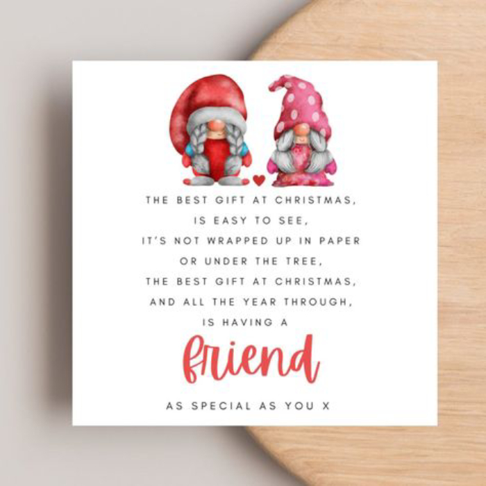 Christmas card messages for best friends
