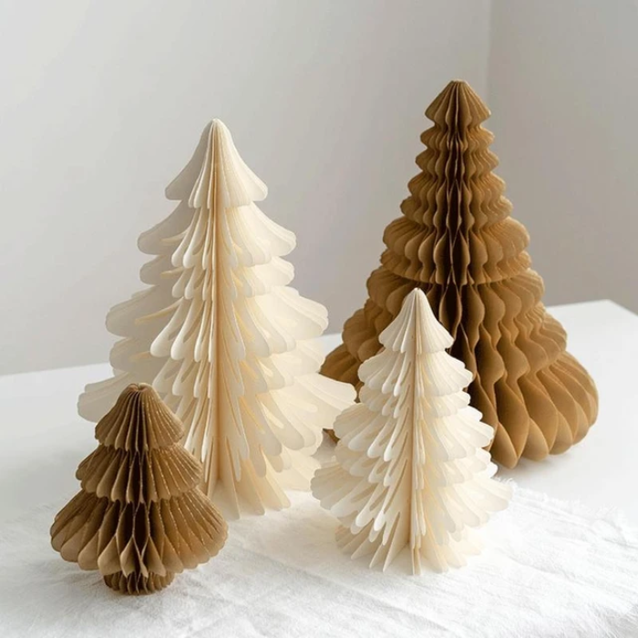 Thoughtfulness and Sustainability of A Christmas Trees Made From Cardboard