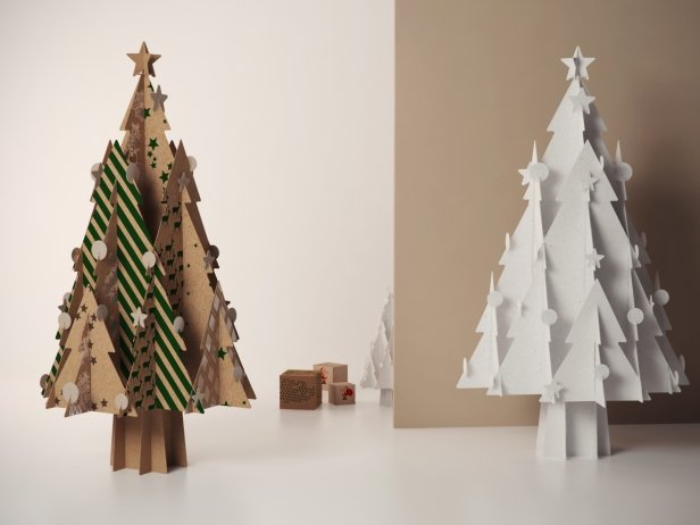 Step 3 - Layer Your Christmas Tree with Cardboard Texture